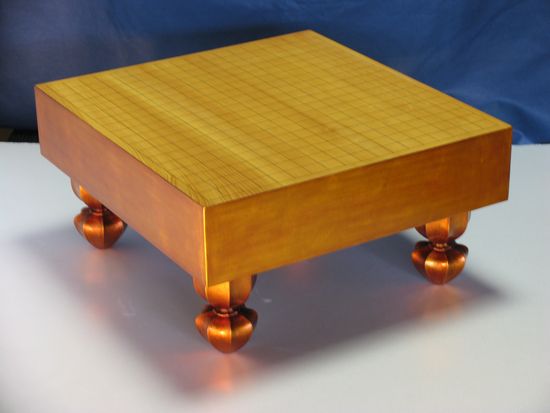 鎌倉彫の金箔の碁盤全体
